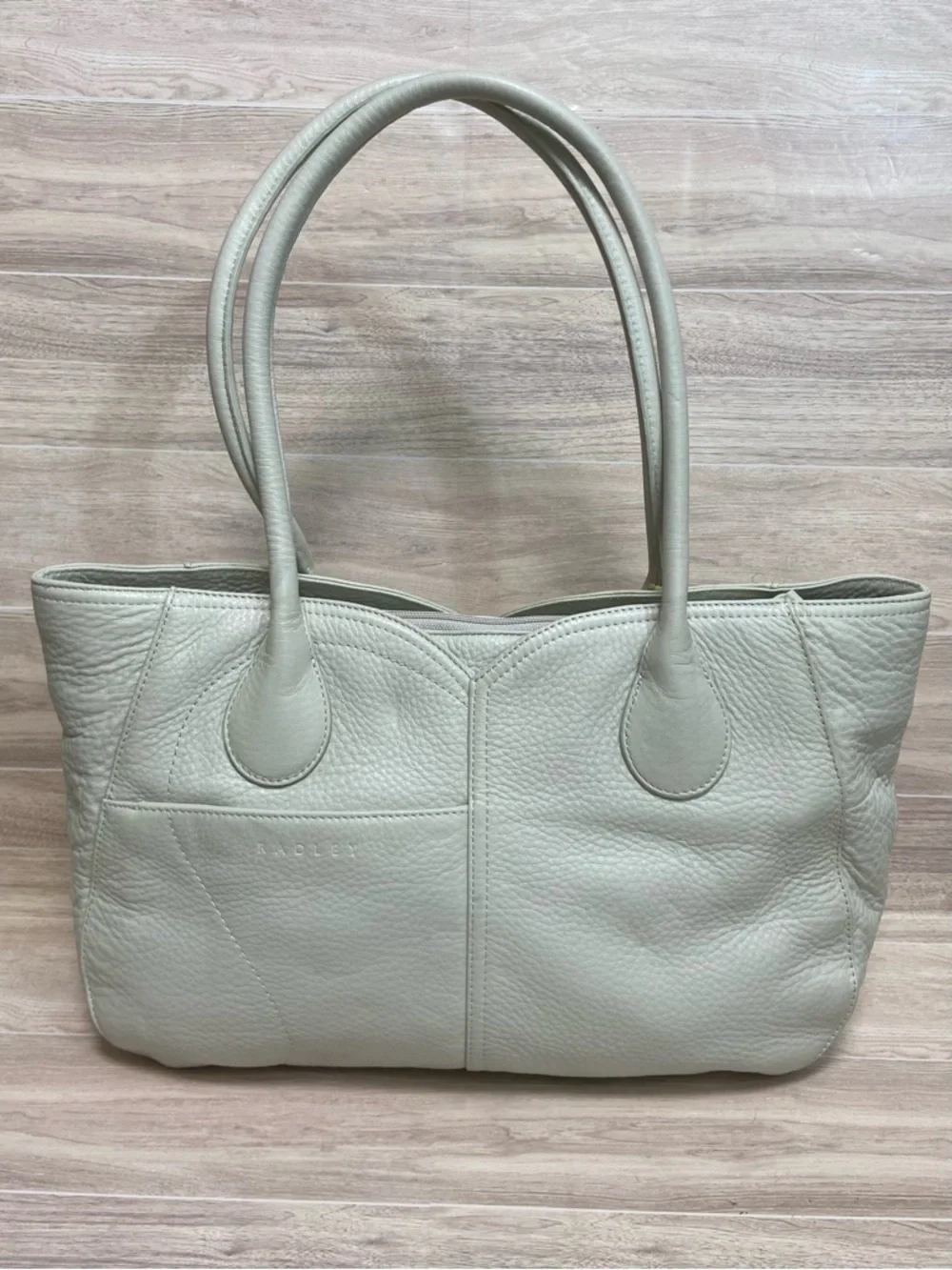 RADLEY LONDON Light Mint Pebbled Leather Satchel - Picture 2 of 14